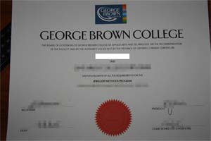 The GEORGE BROWN COLLEGE degree sample.(乔治布朗大学文凭样本)