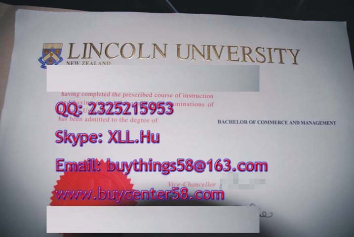 This is a good fake Lincoln University (New Zealand) diploma.