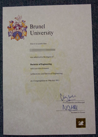 Brunel University degree sample, Sales the fake Brunel University degree online.