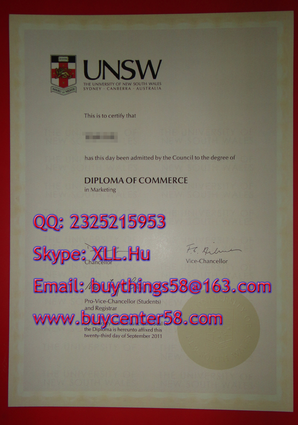 UNSW certificate