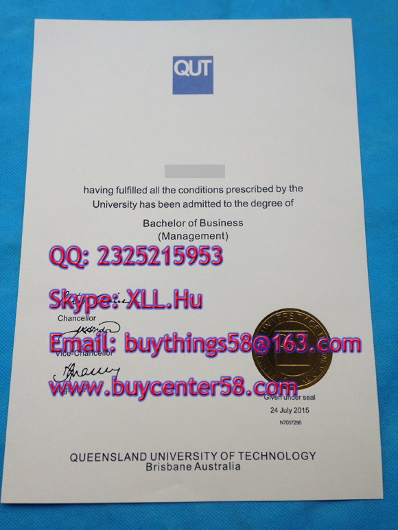 Buy fake degree. Fake QUT degree sample.