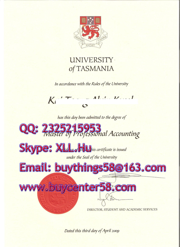 University of Tasmania diploma