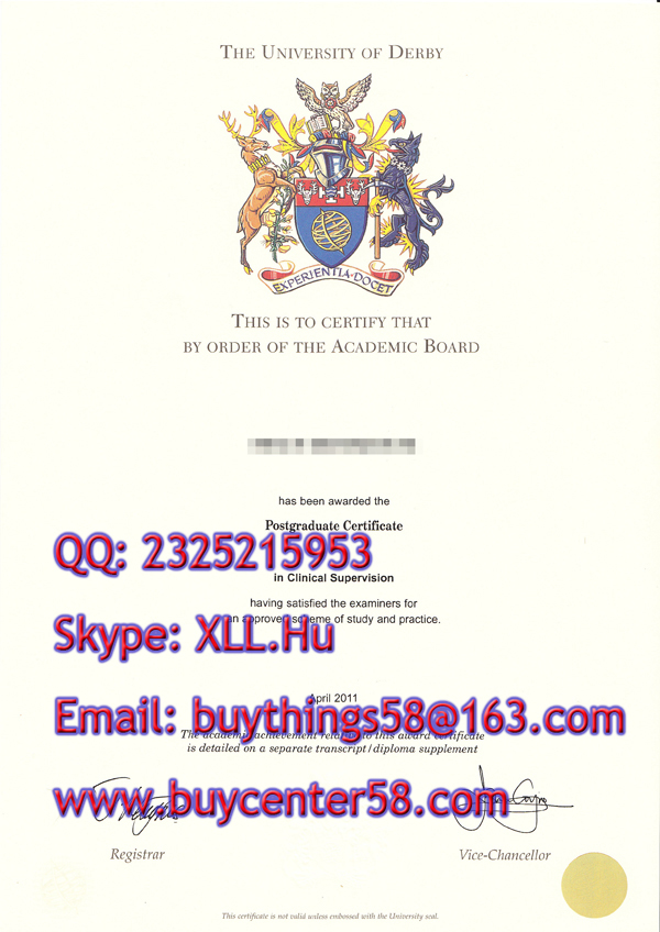 university of derby certificate