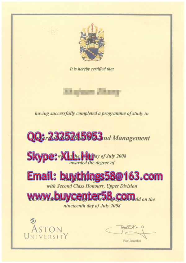 Aston University degree, Aston University diploma, Aston University certificate