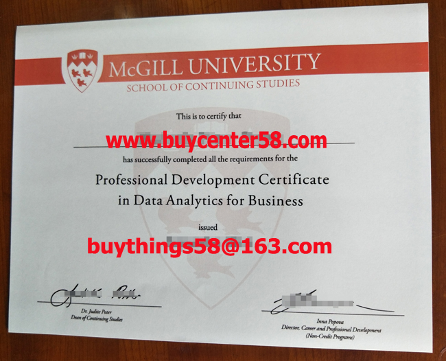 Buy Mcgill university school of continuing studies diploma