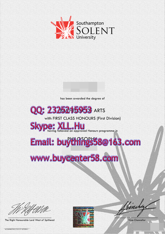 buy southampton solent university degree