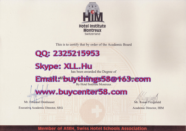 buy Hotel Institute Montreux switzerland certificate