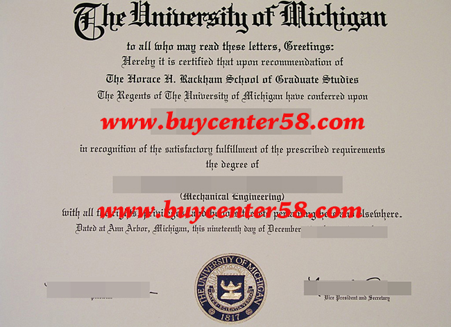buy The university of Michigan diploma