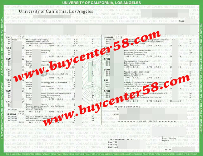 buy UCLA transcript