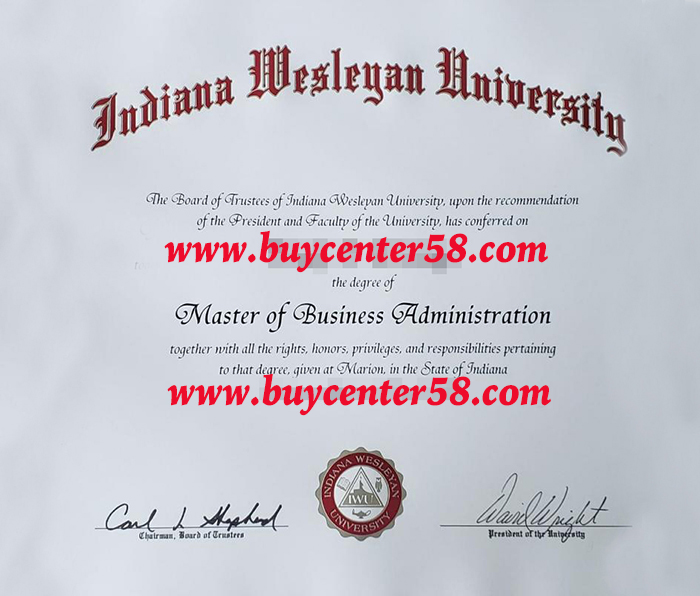 IWU certificate, Indiana Wesleyan University diploma, Indiana Wesleyan University MBA degree