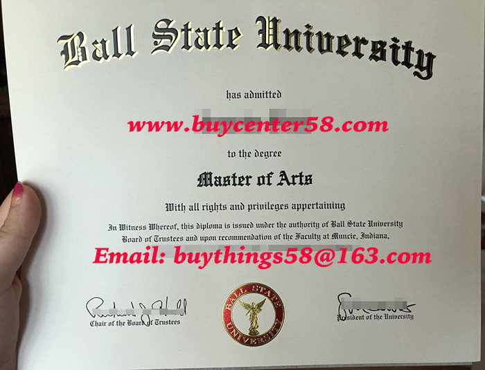 Ball State University Master of Arts degree. Ball State University Master of Arts doploma. BSU certificate