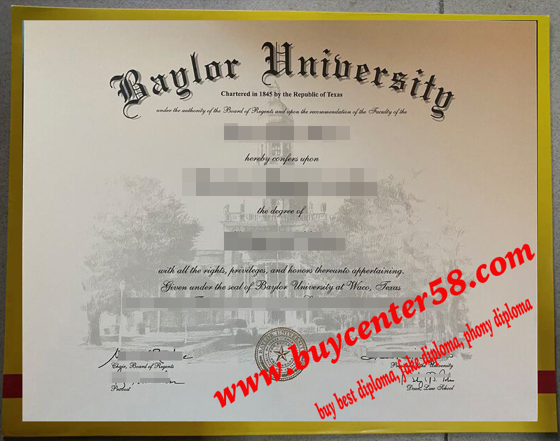 Baylor Uniersity diploma. Baylor Uniersity degree. Baylor Uniersity certificate
