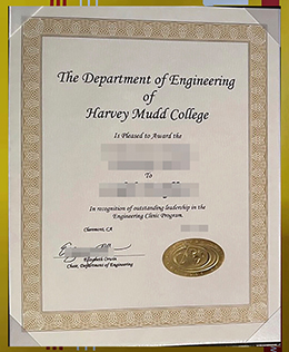 Selling a 100% copy of Harvey Mudd College (HMC) Diploma  from United State here.
