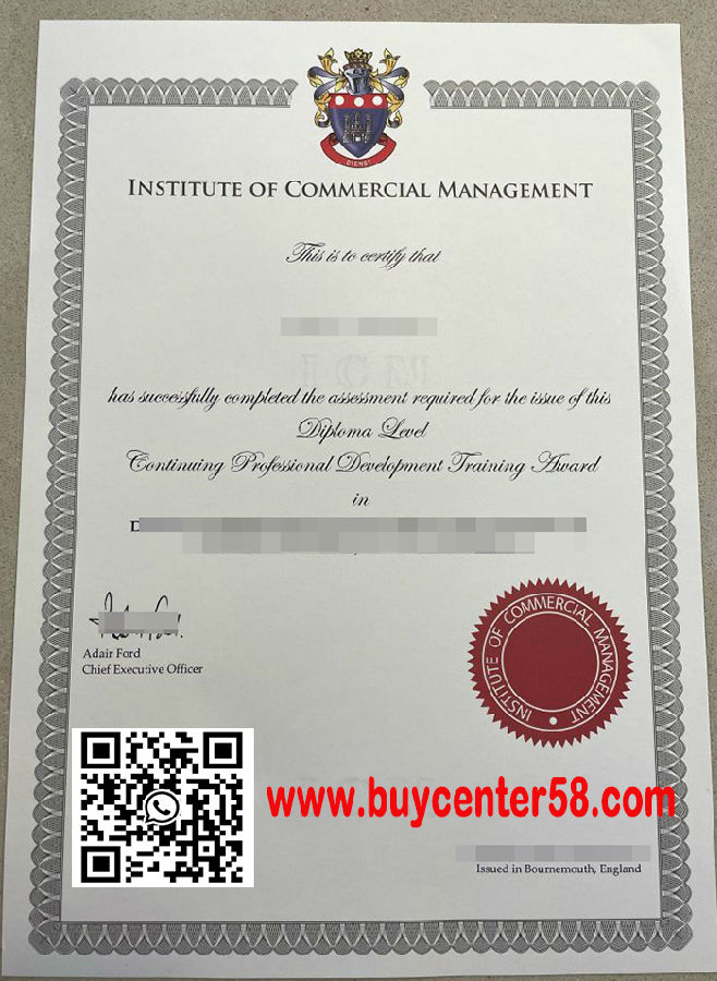 ICM Certificate/ Institute of Commercial Management Certificate