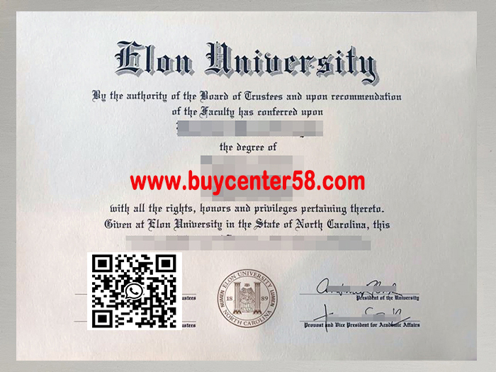 Elon University fake diploma. Elon University fake degree. Elon University fake Certificate