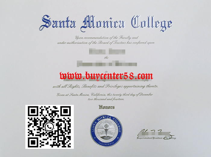 SMC certificate. Santa Monica College diploma. Santa Monica College degree