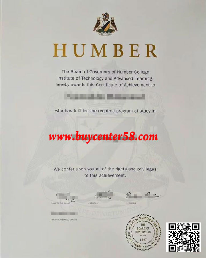 Humber College Certificate/ Humber College Diploma/ Humber College Degree